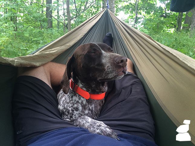 SweetPea and Mike in GrandTrunk hammock