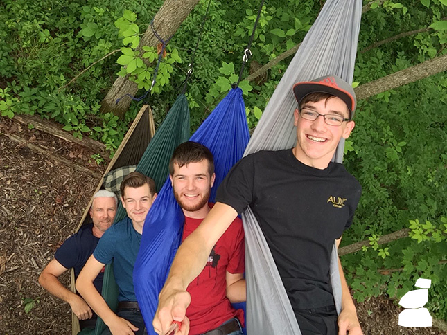 Mike in boys in hammocks #2