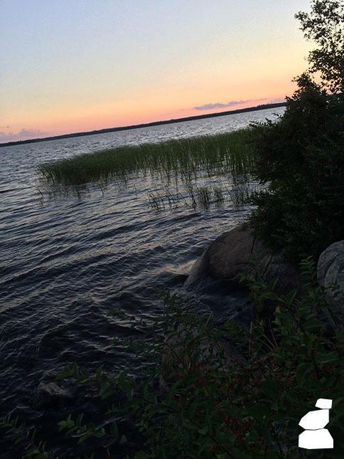 Sunset on Island on Rice Lake