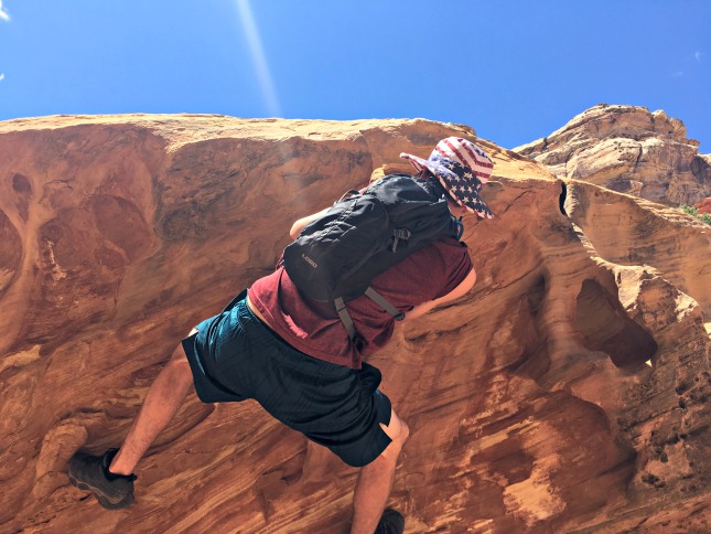 Gavin Climbing on Rocks