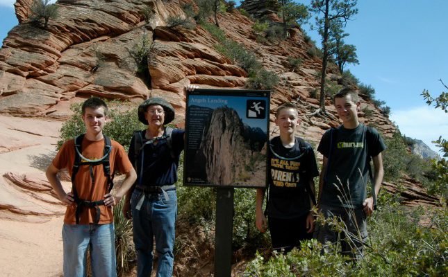 Getting ready to hike up to Angel's Landing