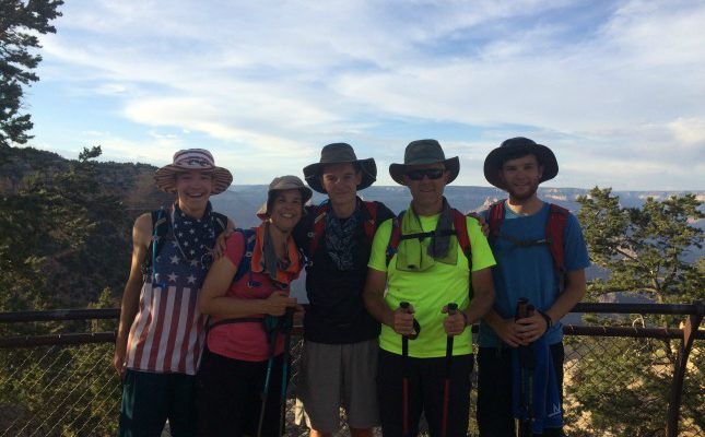 Family pic at the top of the Grand Canyon